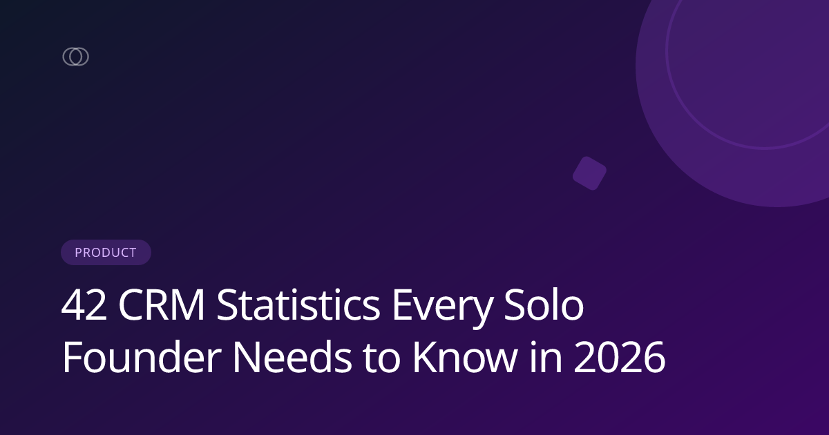 42 CRM Statistics Every Solo Founder Needs to Know in 2026