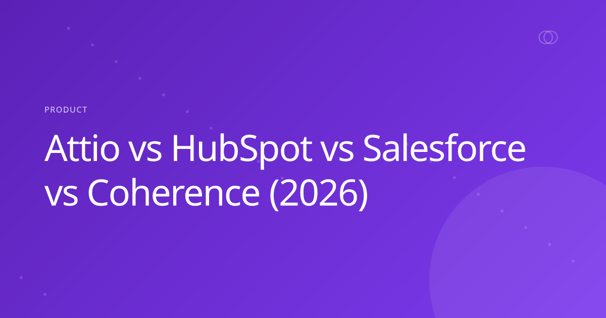 Attio vs HubSpot vs Salesforce vs Coherence (2026)